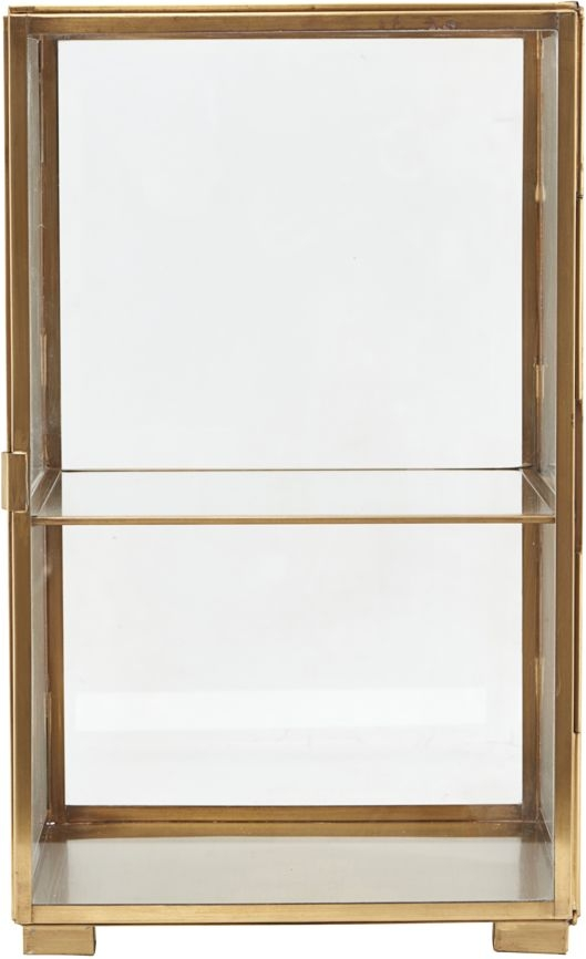 Displayboks House Doctor Principal i glas med messingramme H41ÃB25ÃD25 cm