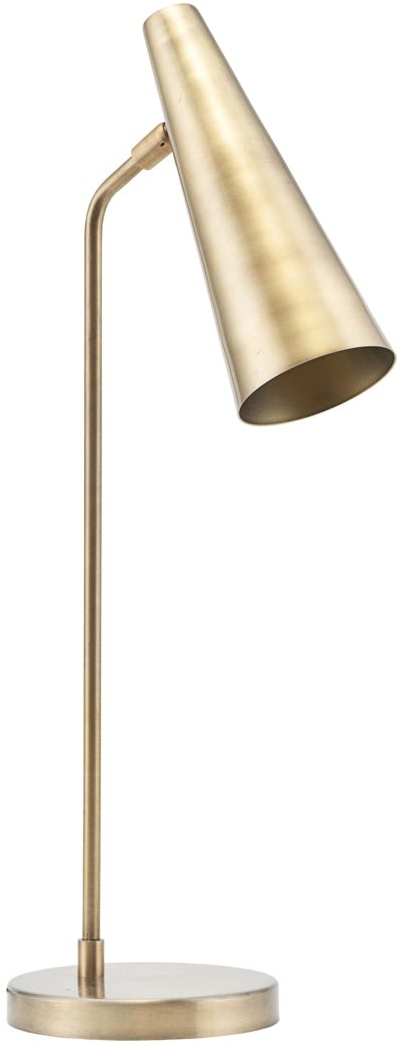 Bordlampe House Doctor Precise i jern & messing med justerbar vinkel Ø14x52cm