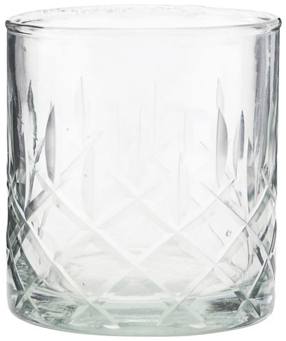 Drikkeglas House Doctor Vintage i slebet glas Ø8 x H9 cm whiskyglas og fyrfadsstage