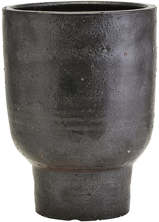 Urtepotte House Doctor Artist sort ler med glasur Ø20 x H26 cm