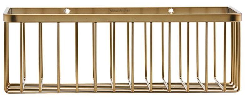 Kurv til badeværelse House Doctor Bath rustfrit stål messingfinish 9,5x11x28 cm