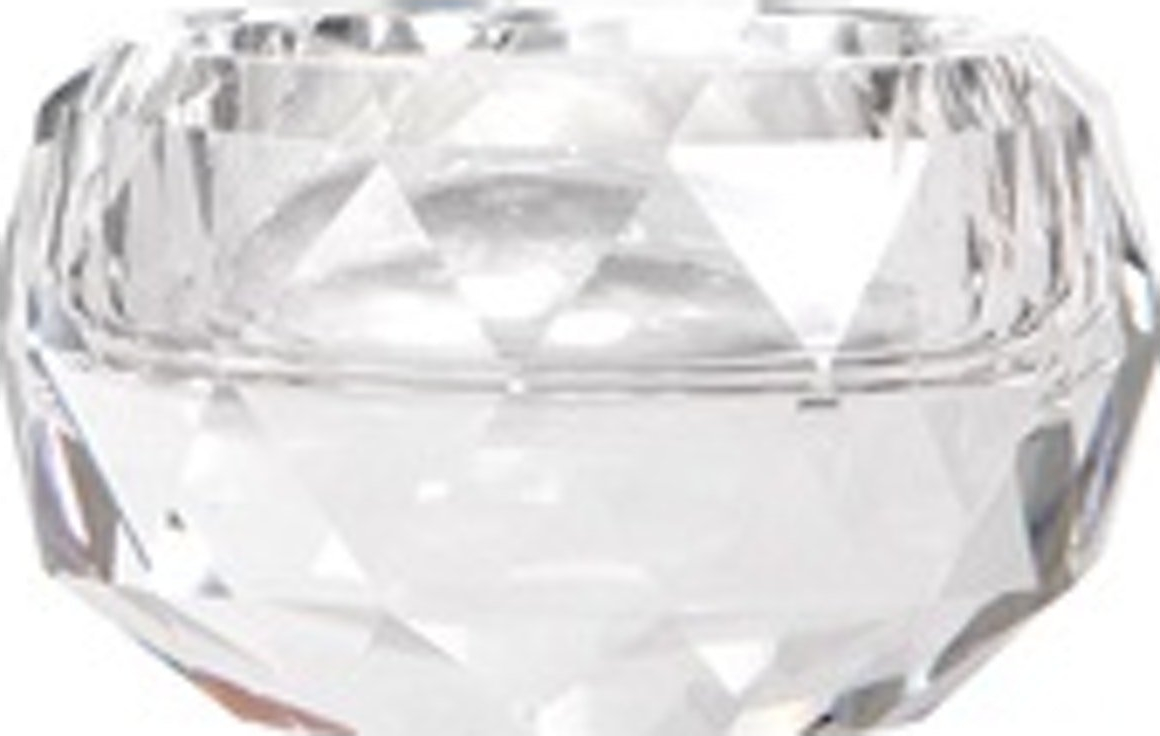 Fyrfadsstage House of Sander Georgine i facetslebet klart glas H4Ã5,5 cm