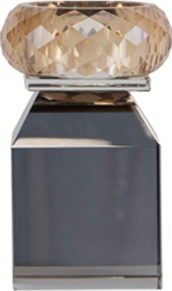 Fyrfadsstage House of Sander Honeysuckle Smoke/Champagne glas H10xB5xL5 cm