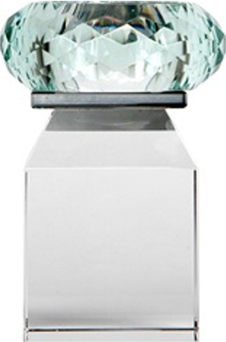 Fyrfadsstage House of Sander Honeysuckle glas smoke/mintgrøn H10x5 cm