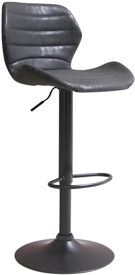 Barstol House of Sander Bola justerbar sort PU/jern H108 x B46 x L48 cm
