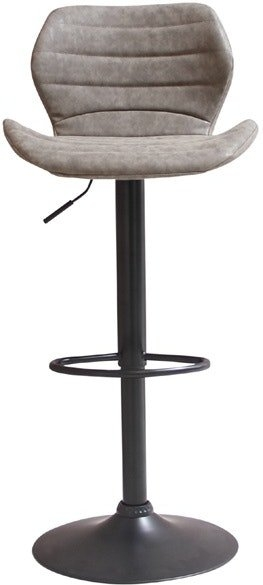 Barstol barkrakk House of Sander Bola i gråt læder med fodstøtte ergonomisk H108 cm