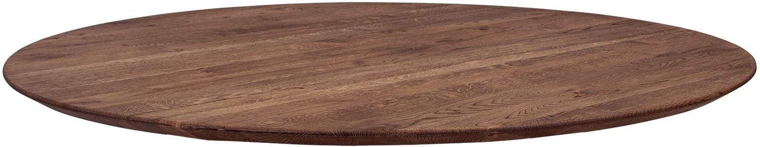 Rund bordplade House of Sander Boston i egetræ mocca Ø128 cm, 3 cm tyk