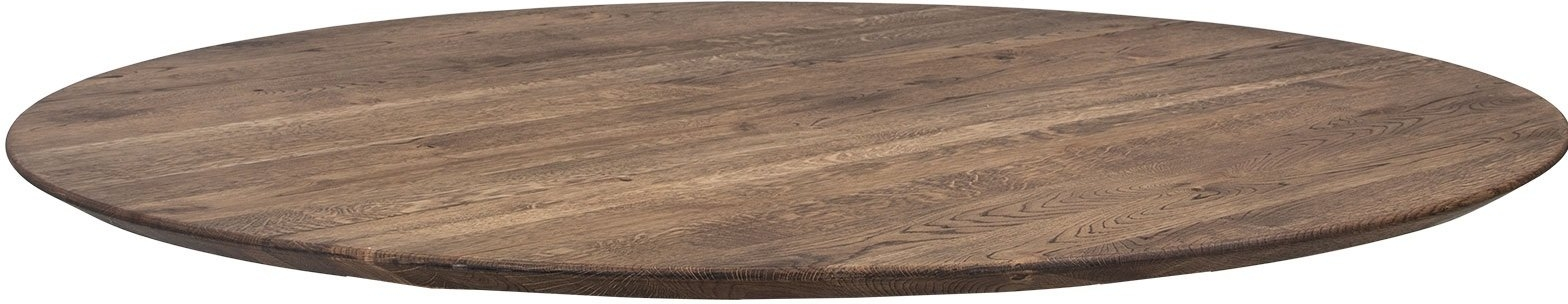 Rund plankebordplade House of Sander Chicago smoked egetræ Ø180 H4 cm