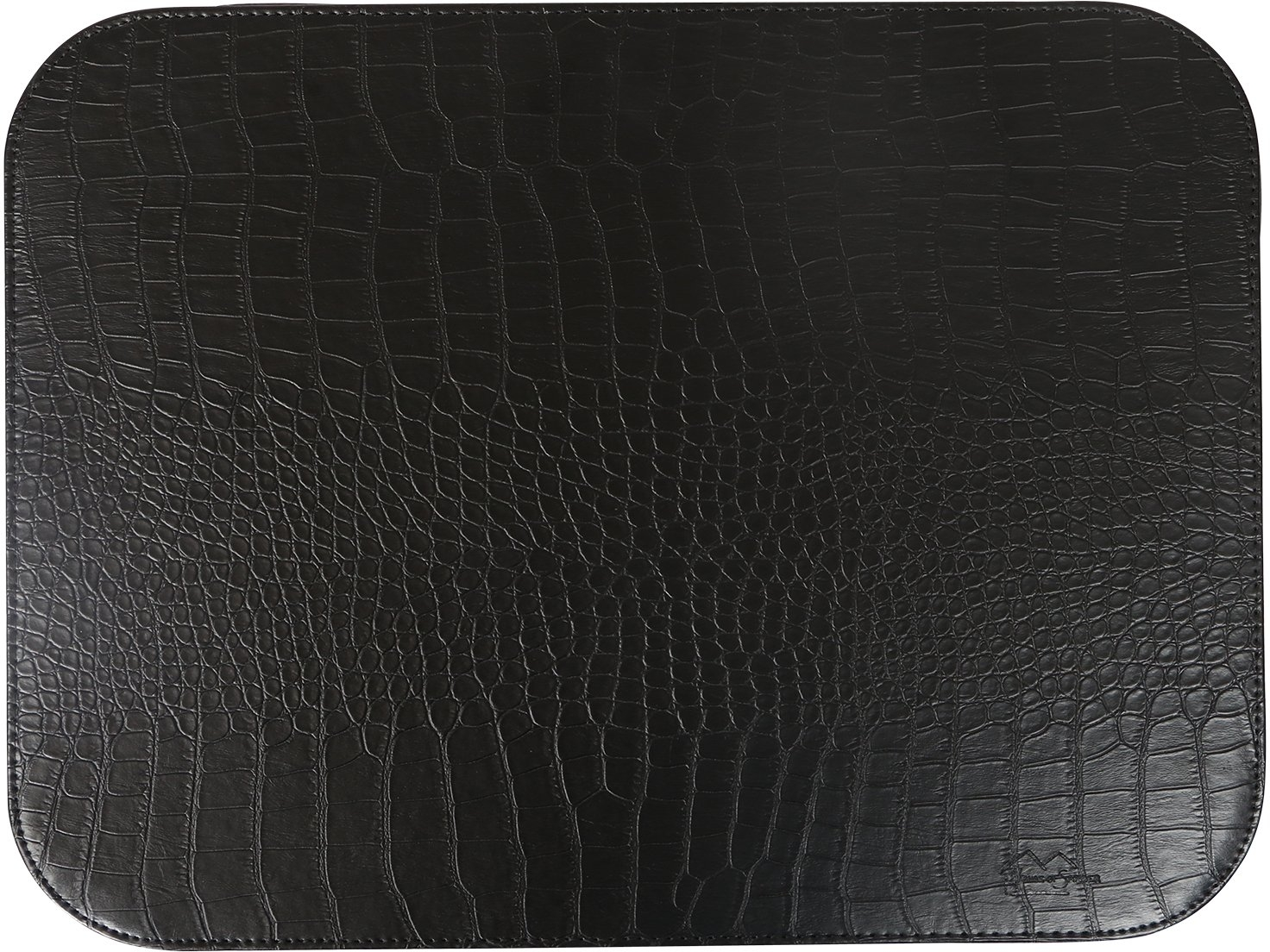 Dækkeserviet/bordmåtte 30x40 cm, House of Sander Sander, sort kunstlæder