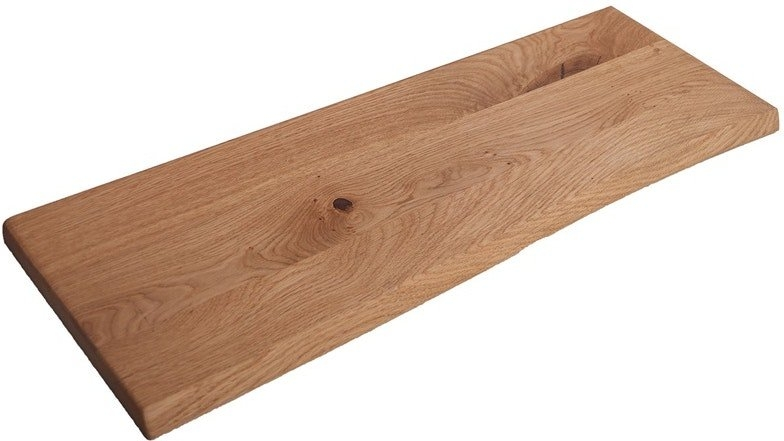 Hylde House of Sander Alba natur egetræ 65 cm reolhylde med læderremme