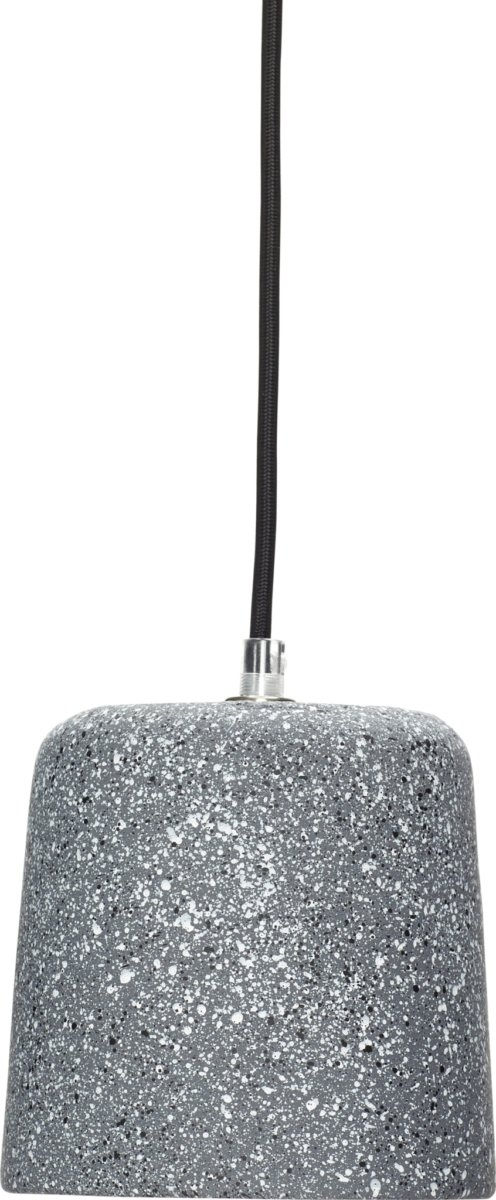 Hübsch Coneton pendellampe i cement Ø14 x H14 cm grå/hvid  -  kompakt industrielt design