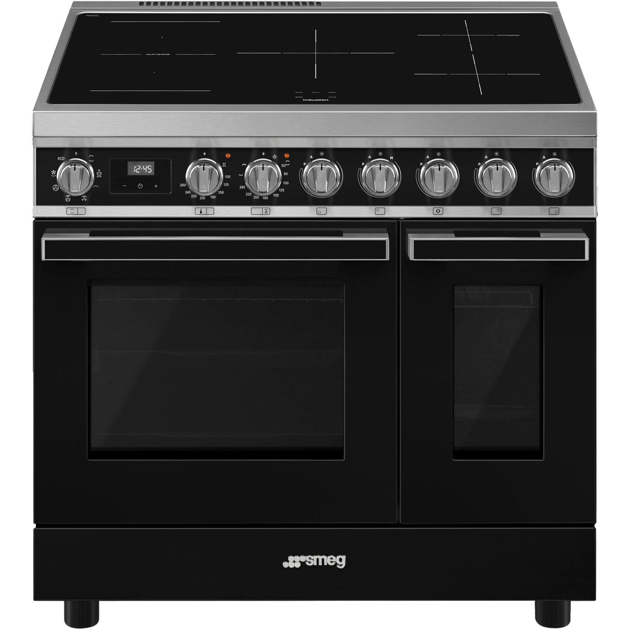 Smeg CPF92IMBL Portofino induktionskomfur 83,4 kg, sort