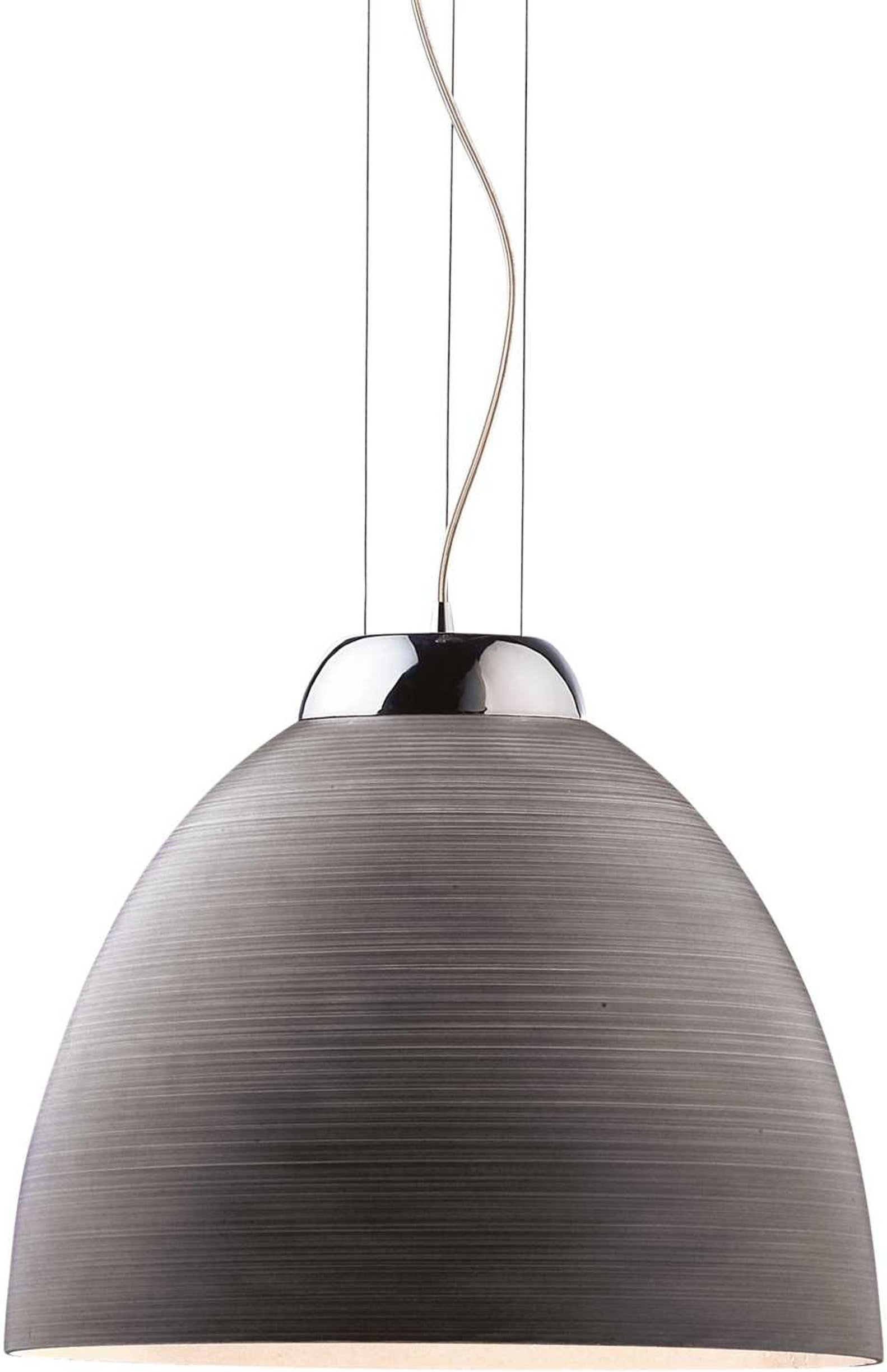 Pendel lampe Ideal Lux Tolomeo Ø40 cm grå/krom glas justérbar højde 42-251 cm