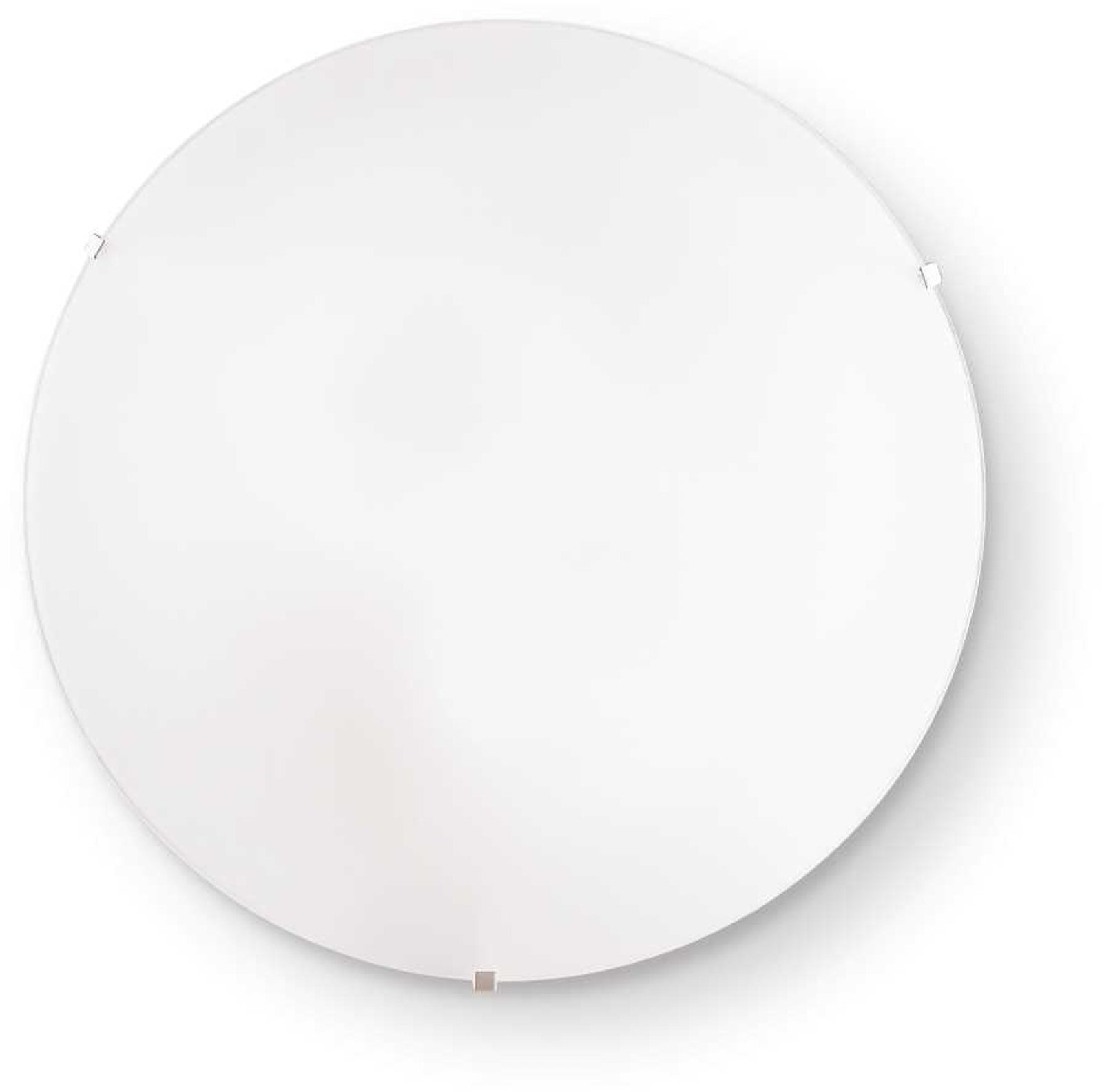 Loft- og væglampe Ideal Lux Simply Ø30 x H12 cm hvid/krom matteret glas