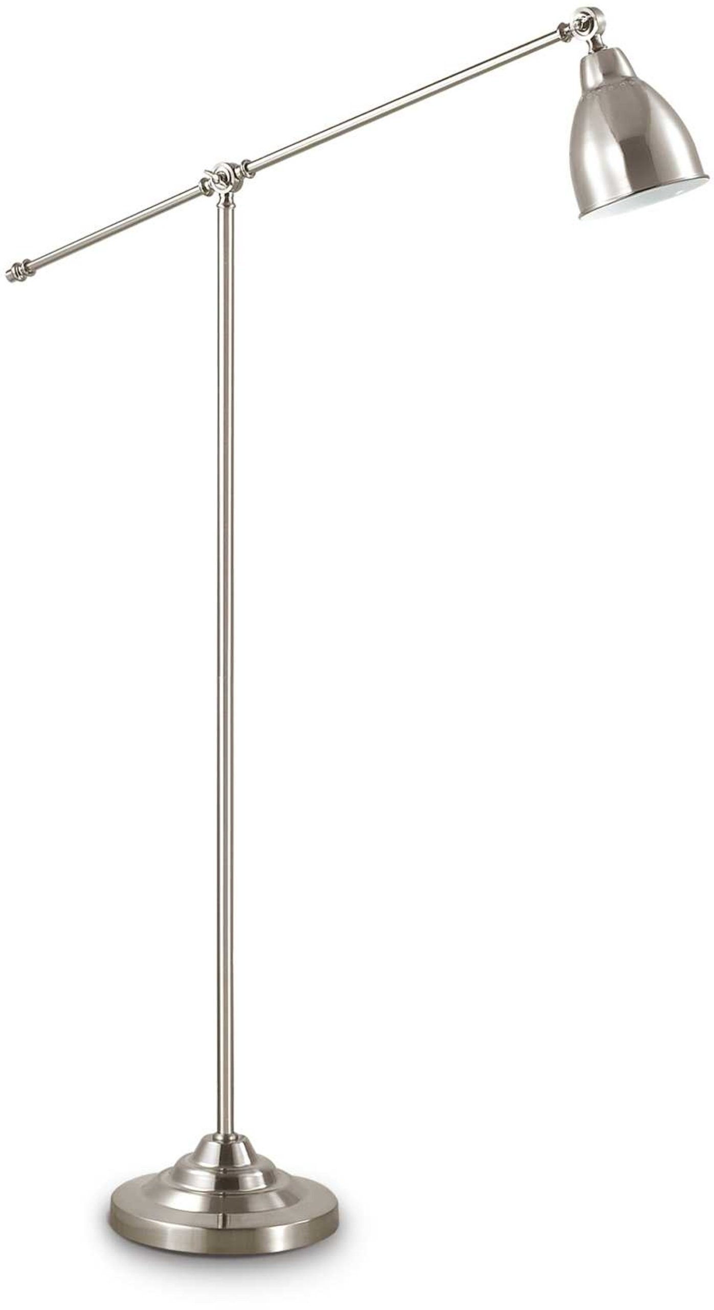 Gulvlampe Ideal Lux Newton nikkel Ø26 x H150 cm
