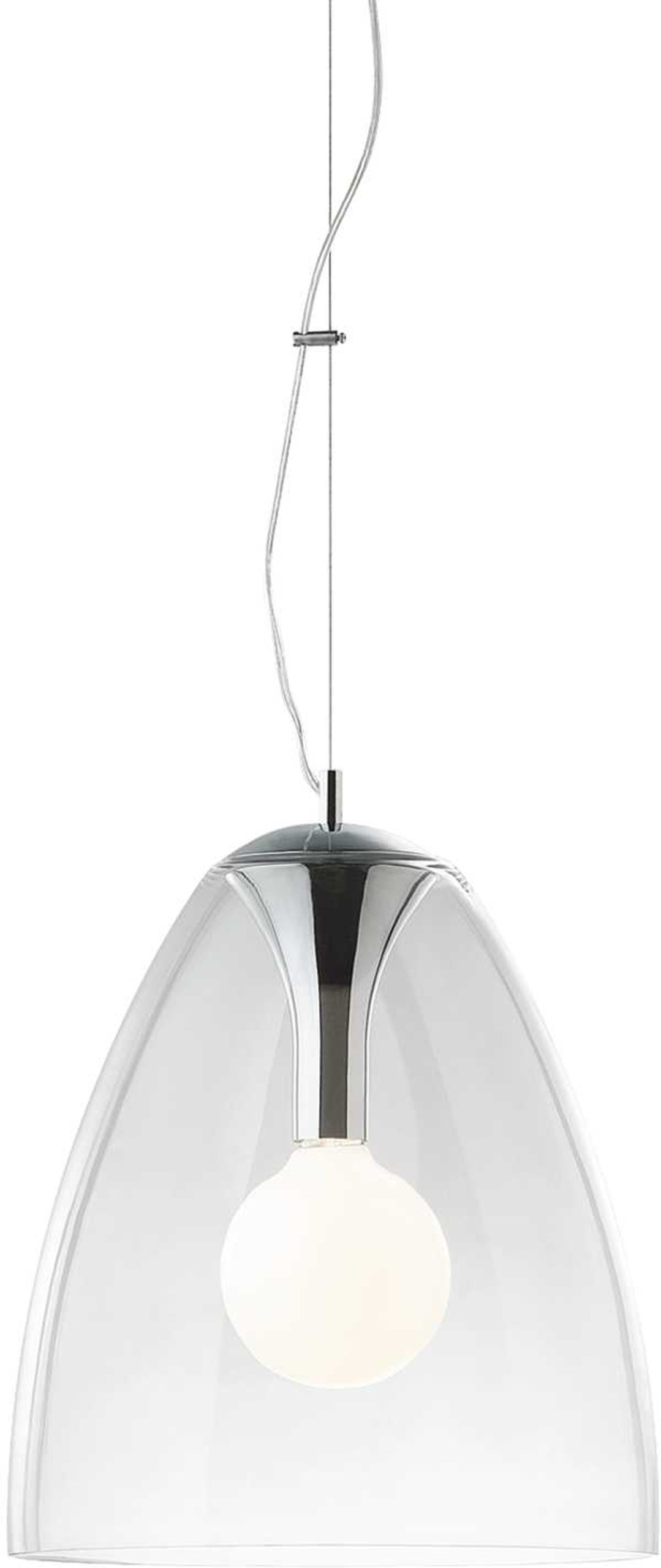 Pendel lampe Ideal Lux Audi-20 Ø350 mm blæst glas/krom loftslampe