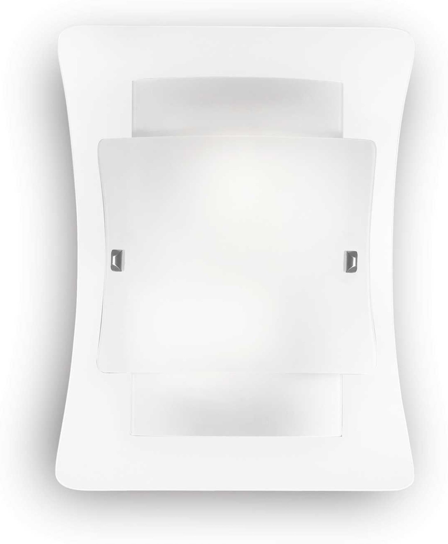 Væglampe Ideal Lux Triplo glaslampe 2xE27 H38xB10,5xL29,5 cm hvid/krom