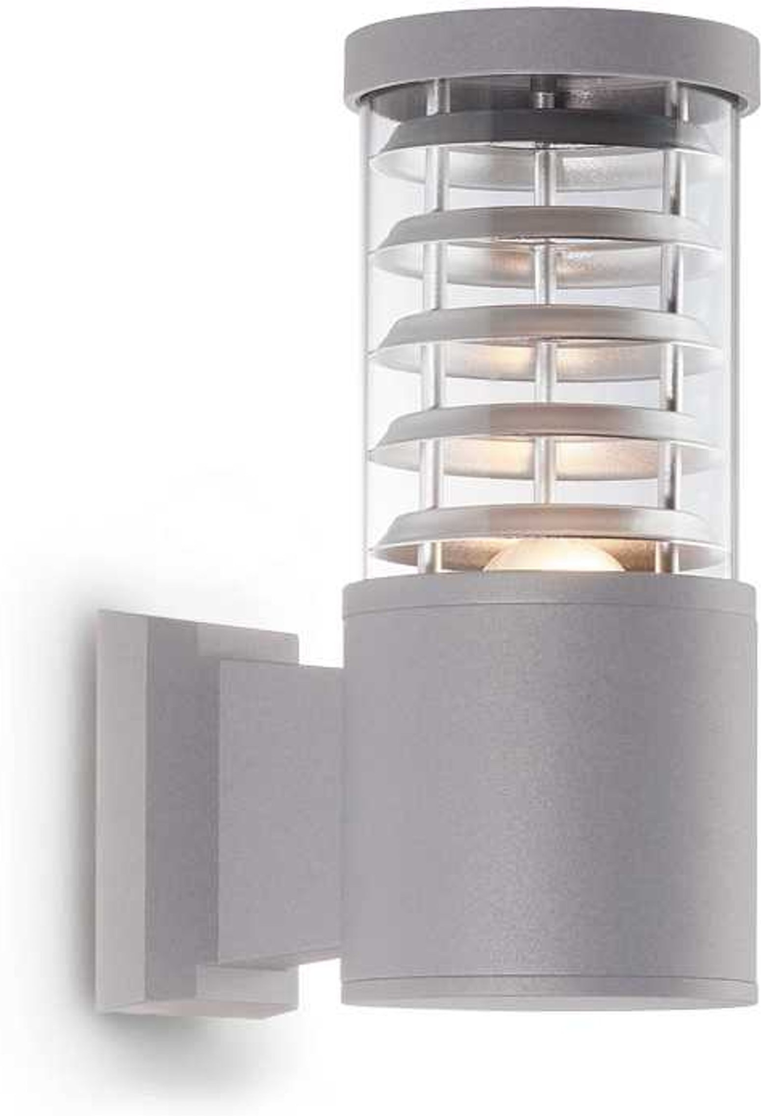 Udendørs væglampe Ideal Lux Tronco  -  grå aluminium/metal, E27 fatning, IP44