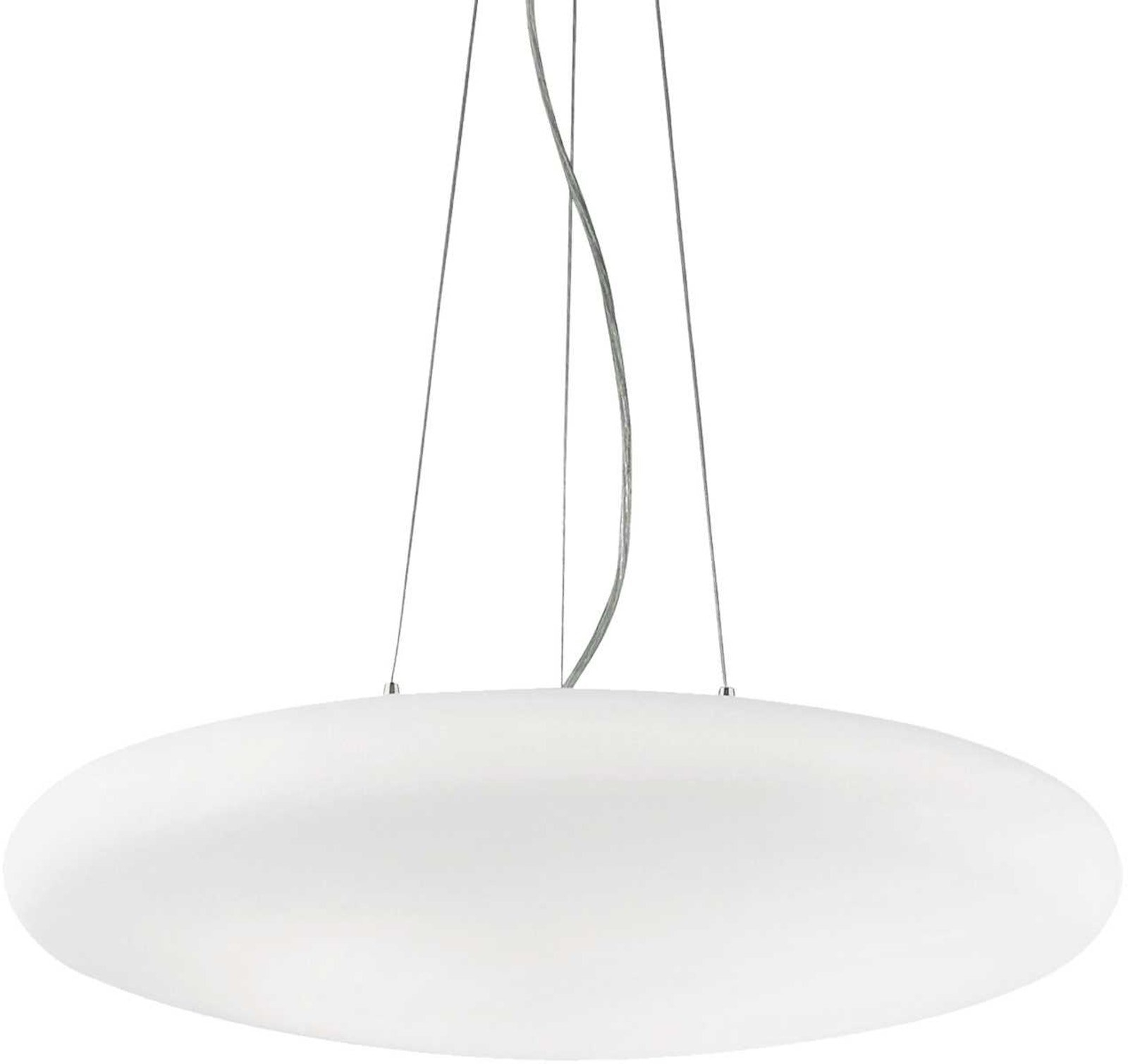 Pendel lampe Ideal Lux Smarties Ø500 x H205-2295 mm hvidlakeret metal & hvidblæst glas