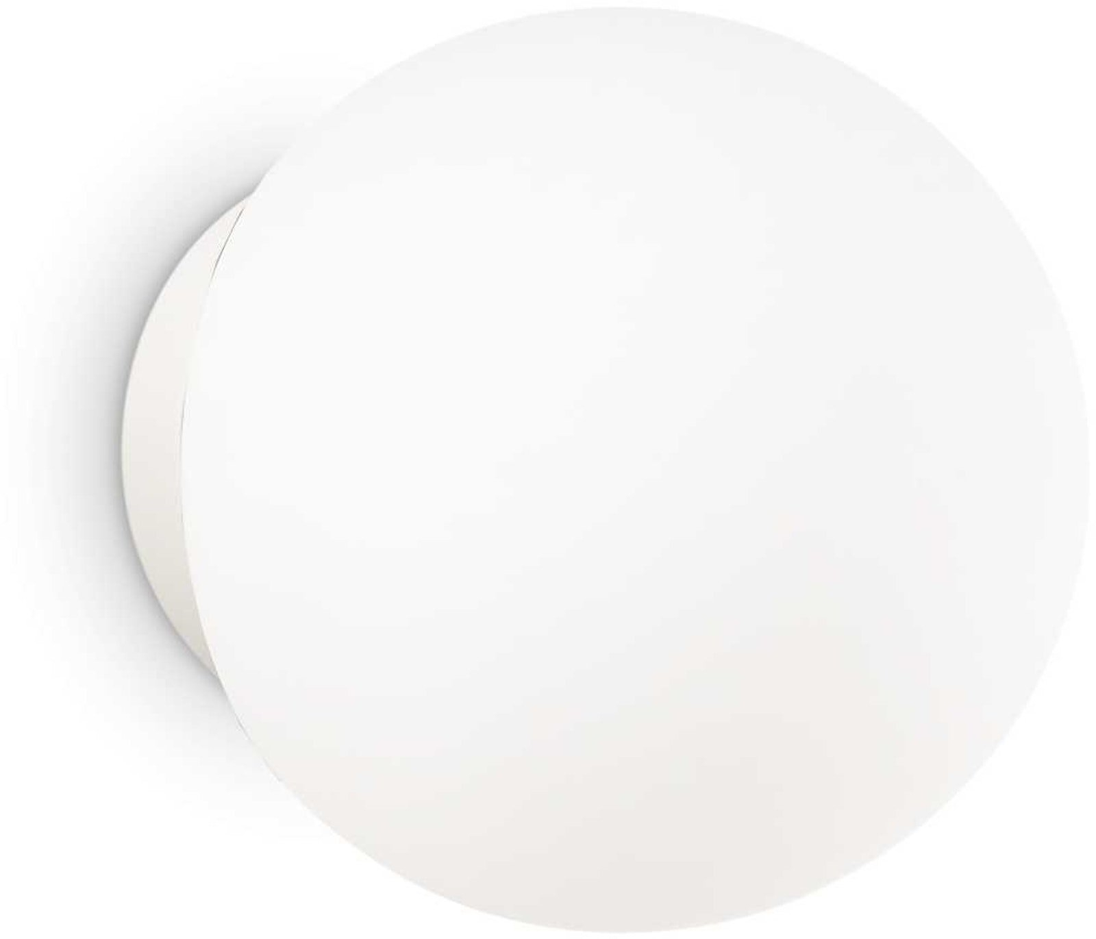Væglampe Ideal Lux Mapa Bianco Ø15 cm hvidt glas
