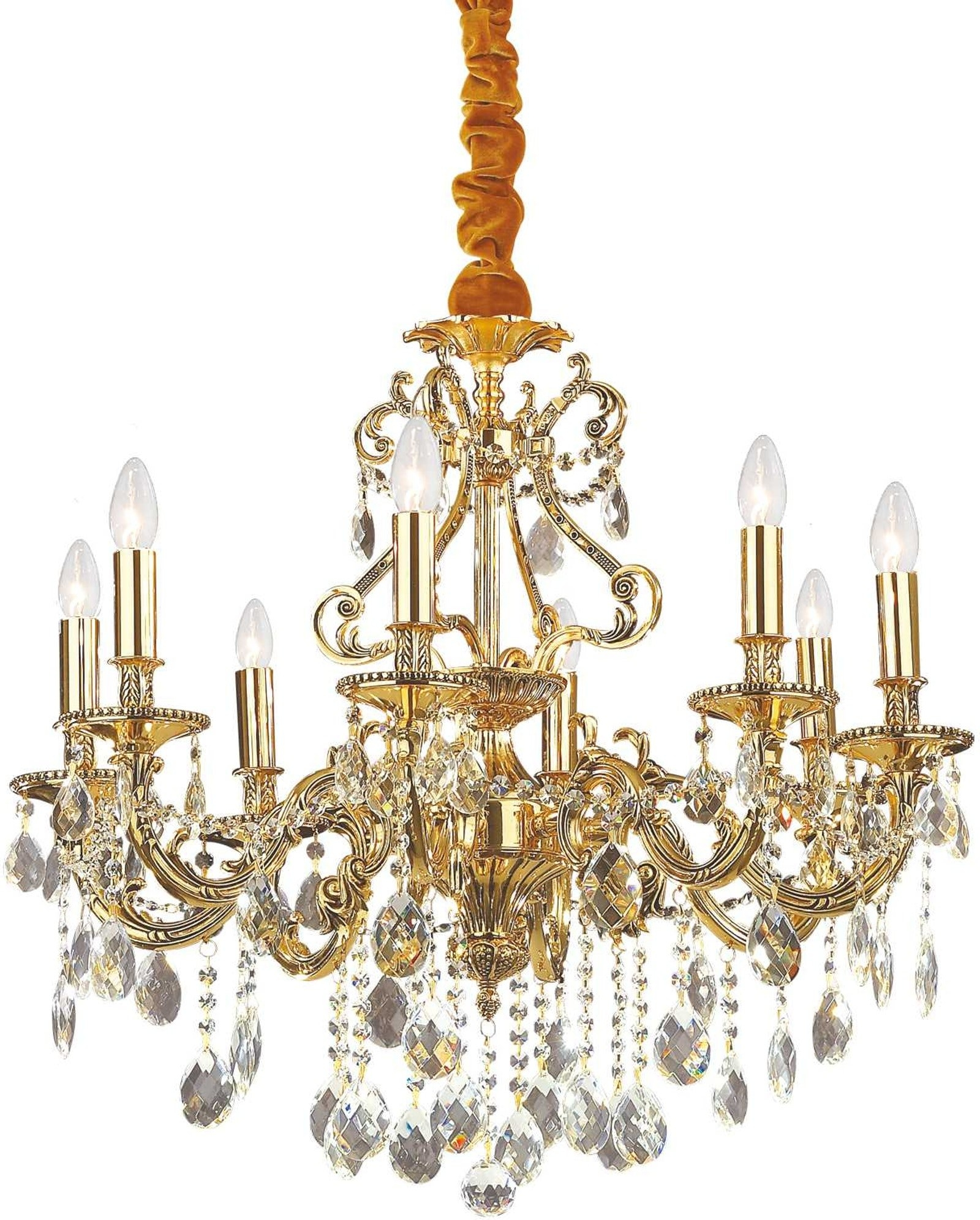 Pendel loftlampe Ideal Lux Gioconda Ø73 cm justerbar højde guld