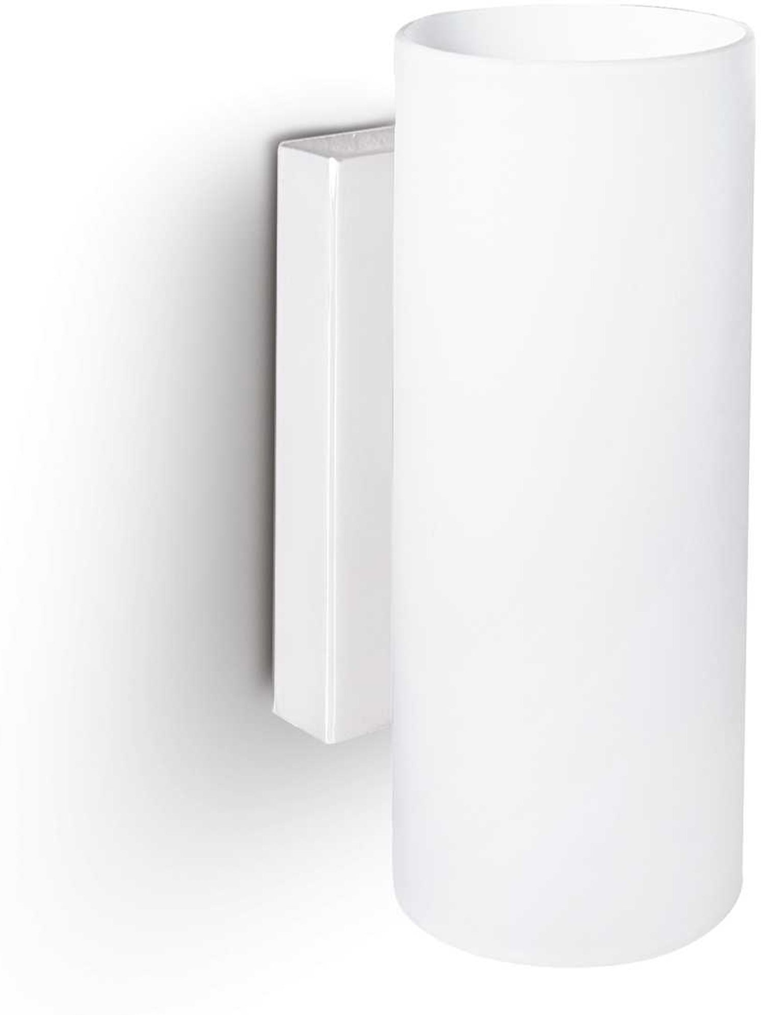 Væglampe Ideal Lux Paul rund hvid metal og glas G9 IP20 indendørs belysning