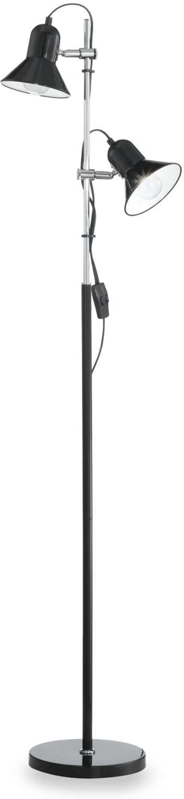 Gulvlampe Ideal Lux Polly sort metal Ø22 Ã H154 cm minimalistisk standerlampe