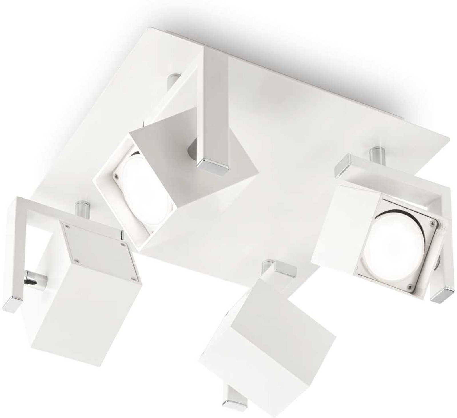 Loftlampe Ideal Lux Mouse hvid metal 29x29x14 cm