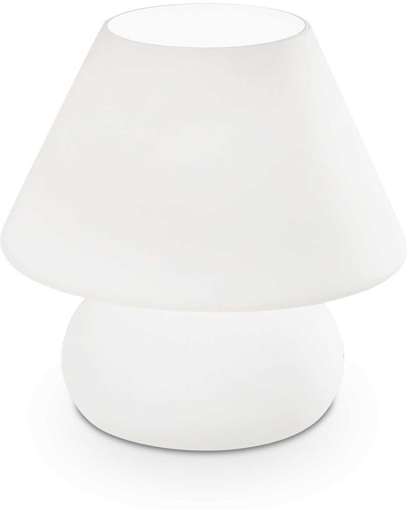 Bordlampe Ideal Lux Prato Ø16,5 x H18,5 cm hvid glas E14