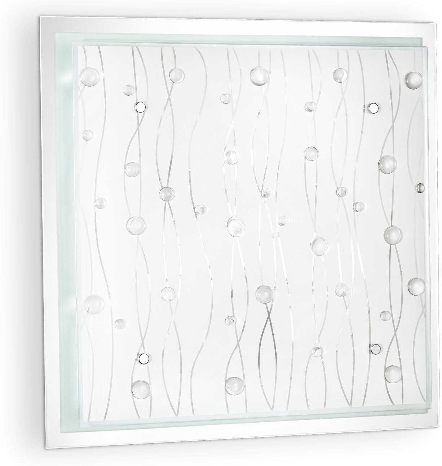 Væglampe Ideal Lux Ocean i metal og glas H42 x B9 x L42 cm vægbelysning indendørs