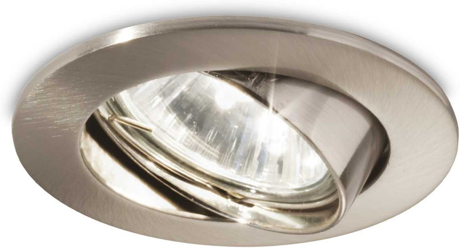 Indbygningslampe Ideal Lux Swing downlight nikkel Ø8,2 cm GU10