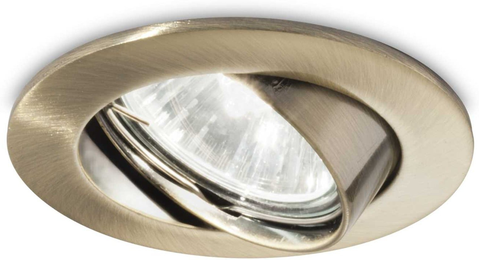 Indbygningslampe Ideal Lux Swing brændt metal Ø8,2 x H9 cm GU10 IP20