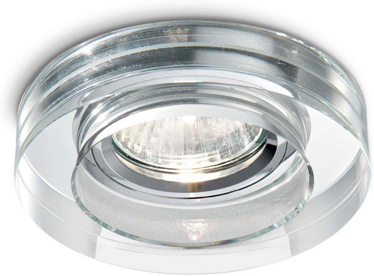 Indbygningslampe Ideal Lux Blues transparent/krom Ø95 mm