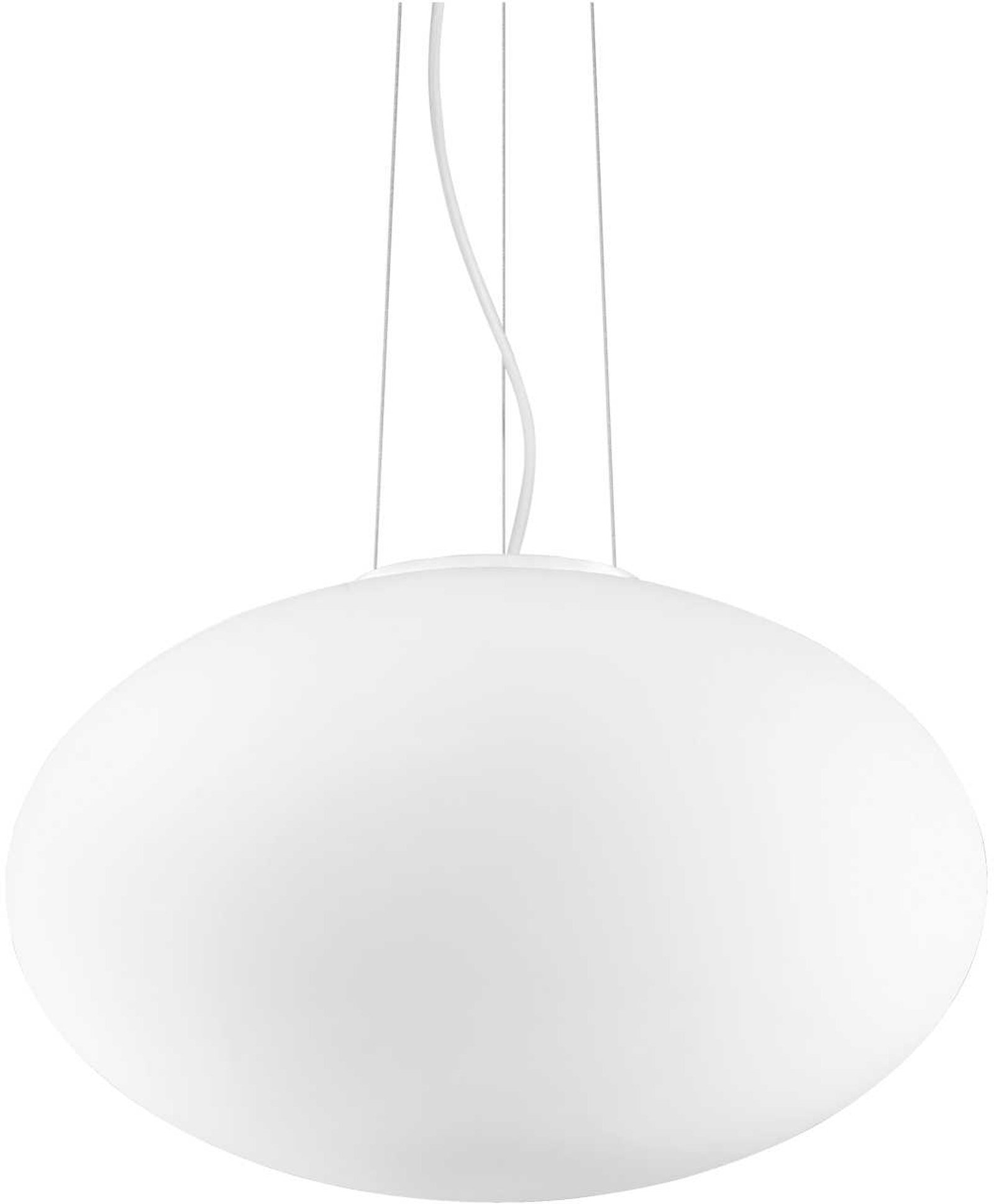 Pendel lampe Ideal Lux Candy Ø50 cm justerbar hvid/krom glas
