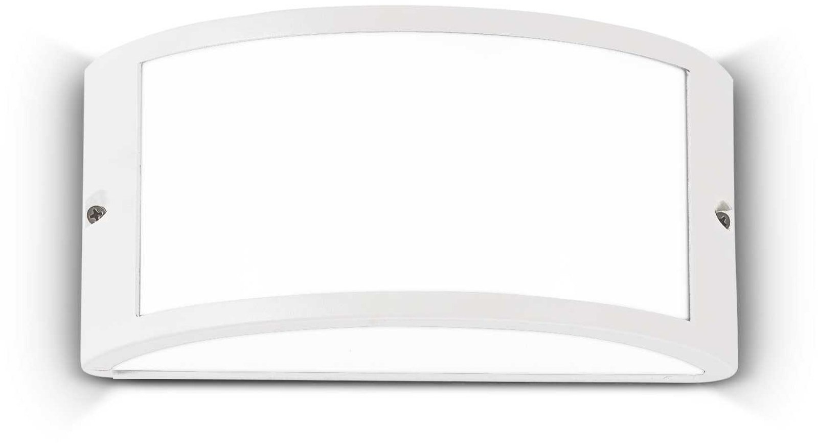 Udendørs væglampe Ideal Lux Rex-1 i hvid pulverlakeret aluminium IP44 E27 H12xB13xL25 cm