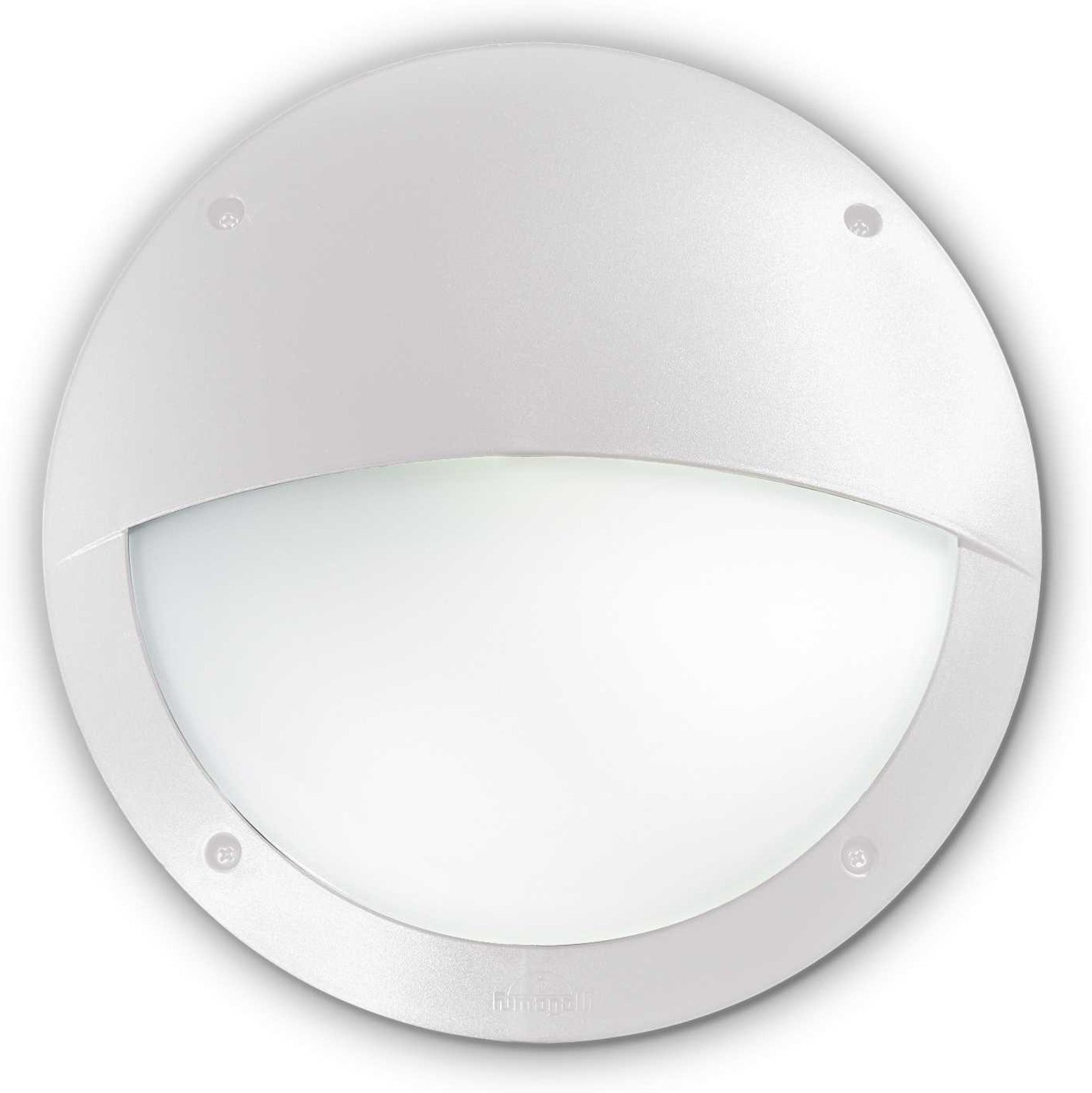 Udendørs væglampe Ideal Lux Polar halvmåneformet hvid Ø30 cm IP66 E27