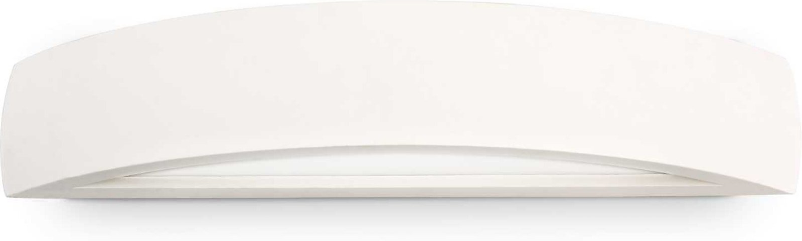 Væglampe Ideal Lux Soda hvid gips med frostet glasdiffusor og emaljeret stel E14 2x40W L51 x B12,5 x H9 cm