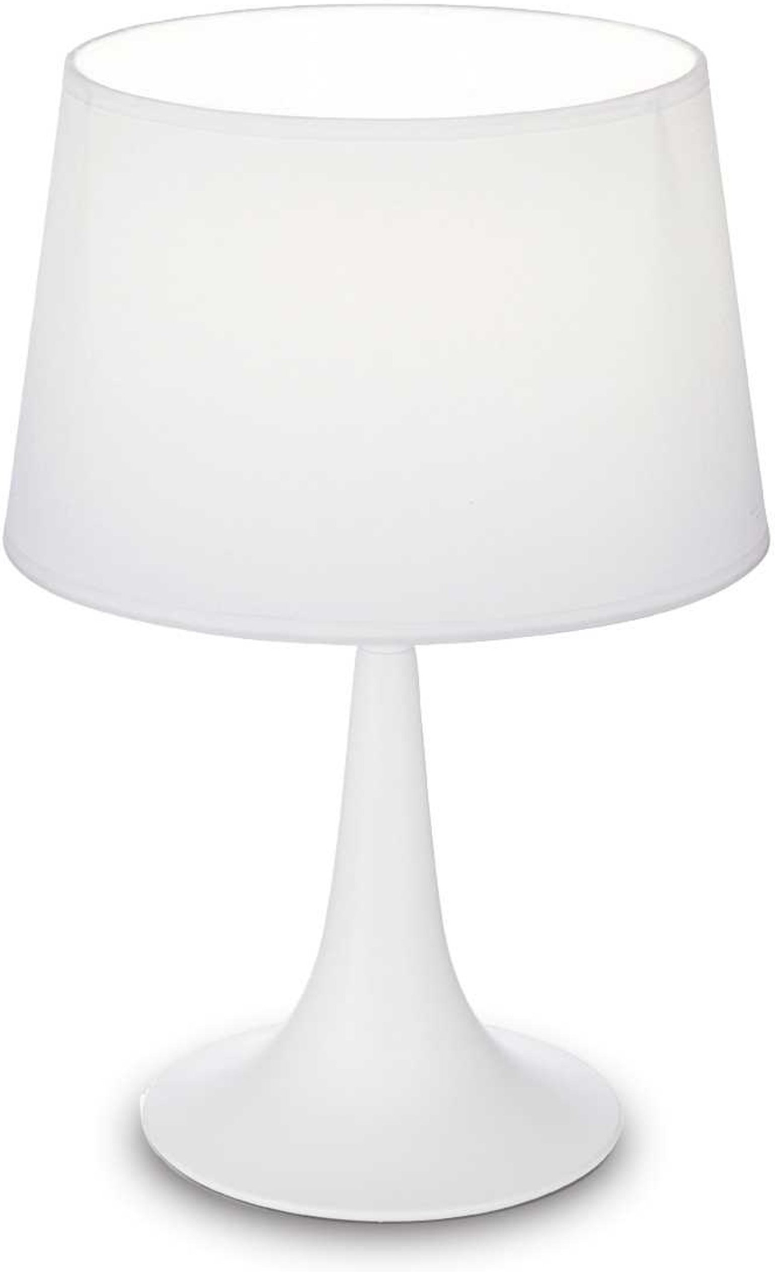Bordlampe Ideal Lux London Ø23,5xH36,5 cm Metal/Stof Hvid