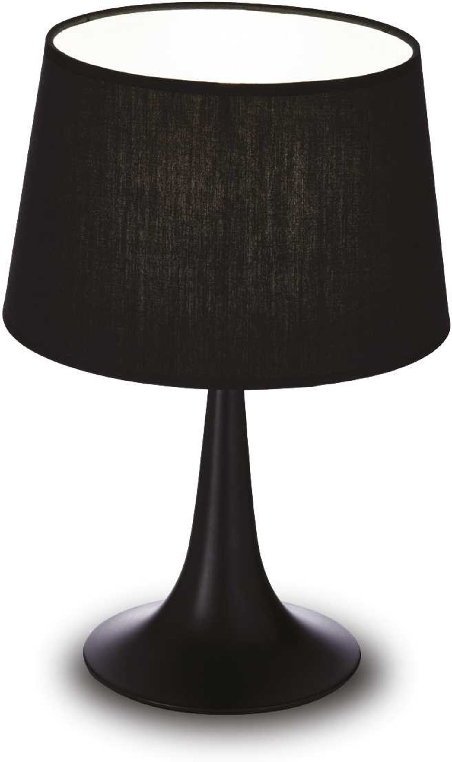 Bordlampe Ideal Lux London  -  sort bordlampe Ø23,5 x H36,5 cm, metal og stof, E27 fatning