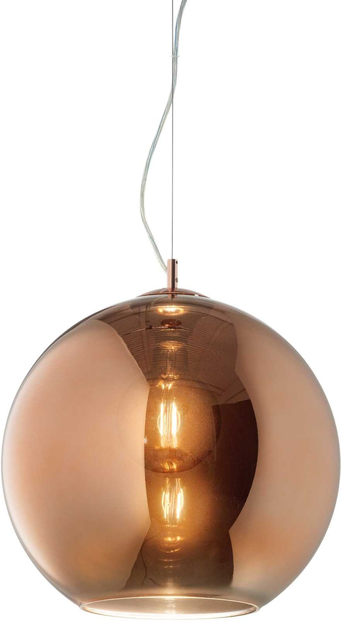 Pendellampe Ideal Lux Nemo Ø30 cm justerbar H32-241 cm kobber indendørs belysning