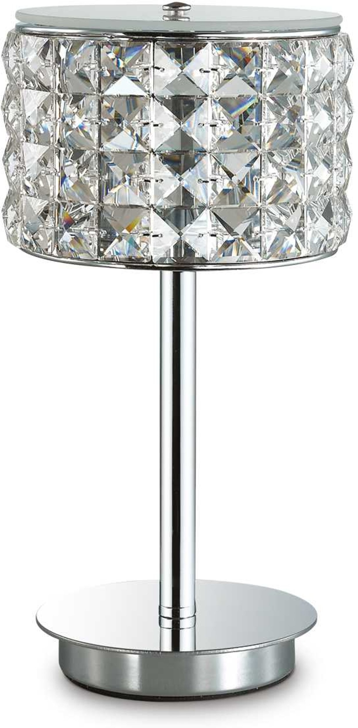 Bordlampe Ideal Lux Roma Hvid/Krom Ø15Ã28 cm med G9-pære 3000 K