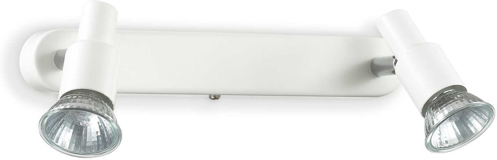 Væglampe Ideal Lux Slem hvid metal med 2 justerbare GU10-spotlights LED 5W L26ÃH10ÃB13 cm