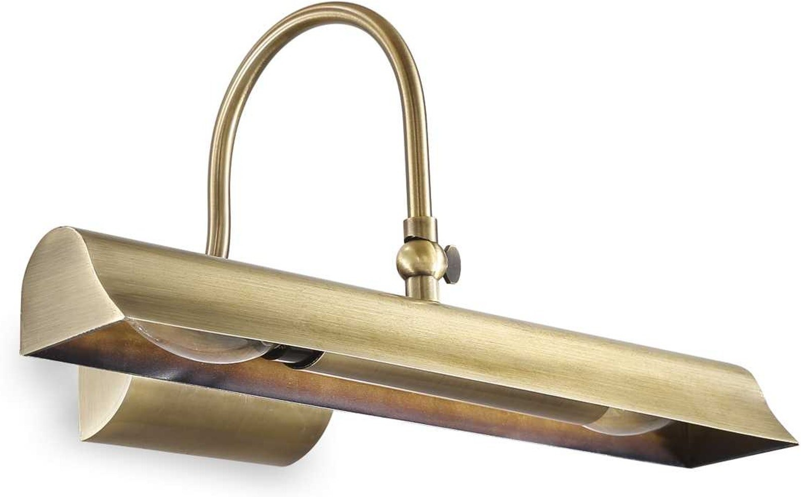 Væglampe Ideal Lux Retro i brændt messing med justerbar diffuser 2xE14 IP20 H18ÃB18ÃL35 cm