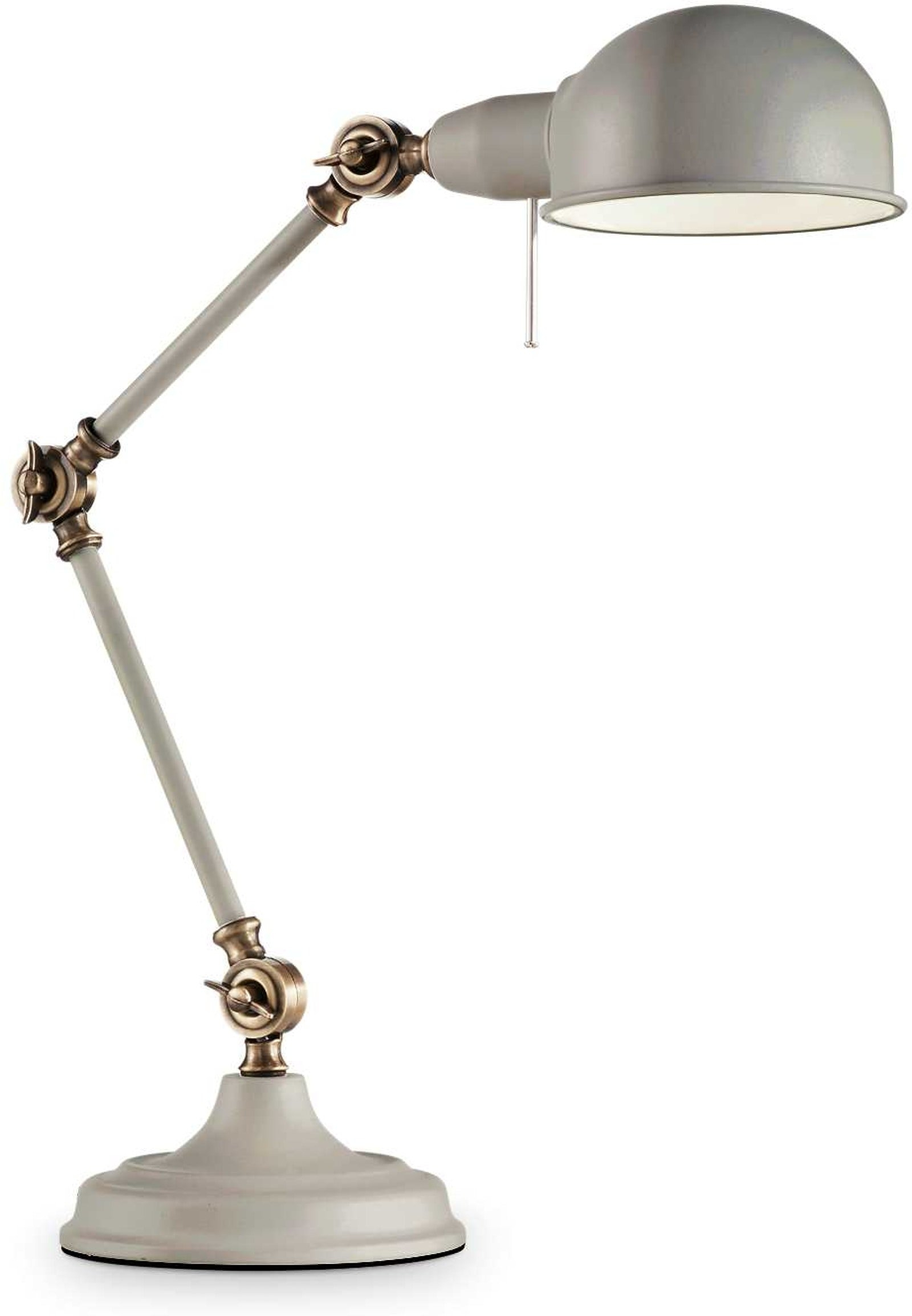 Bordlampe Ideal Lux Truman grå metal justerbar H40 x L17,5 cm E27