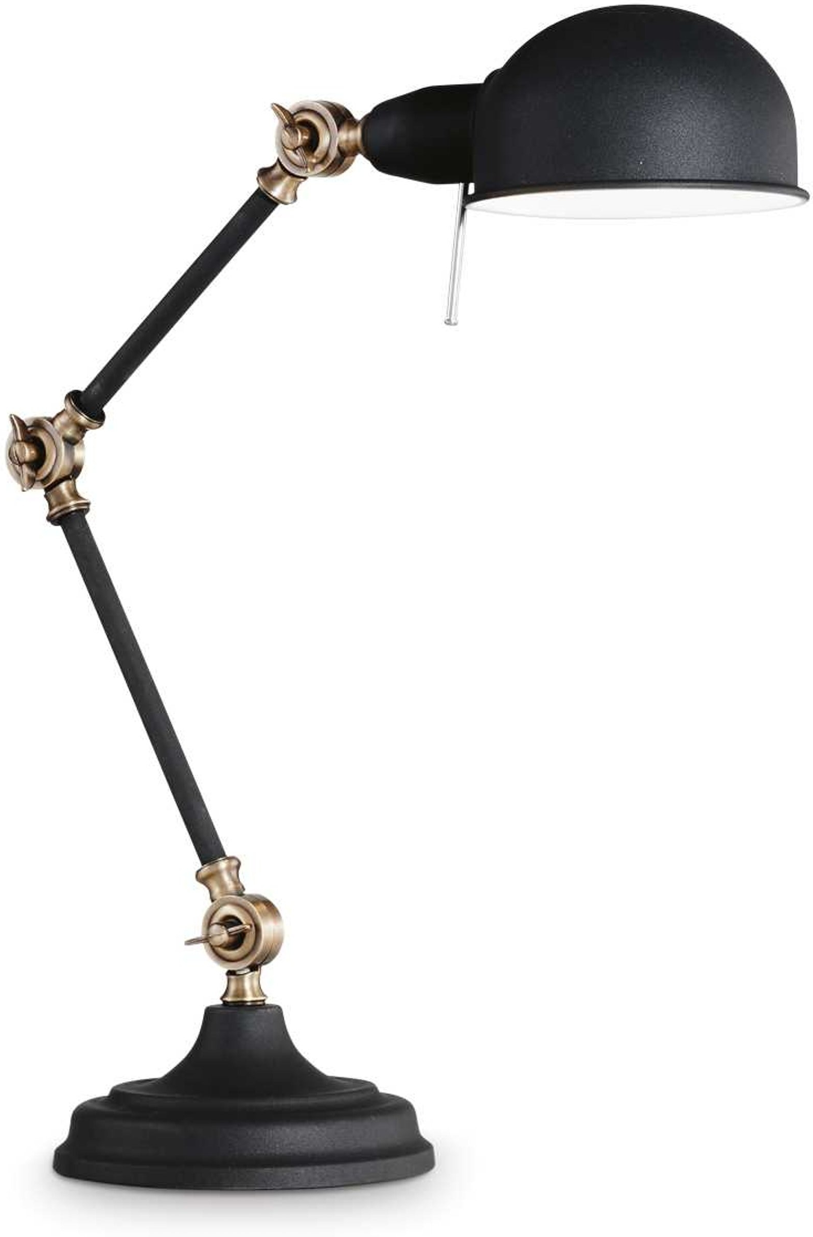 Bordlampe Ideal Lux Truman sort metal med justerbar arm H40 x L17,5 cm E27