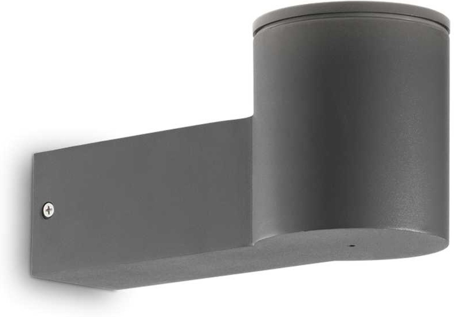 Udendørs væglampe Ideal Lux Clio antracit aluminium IP44 E27 mat hvid diffusor 9,5Ã9Ã21,5 cm