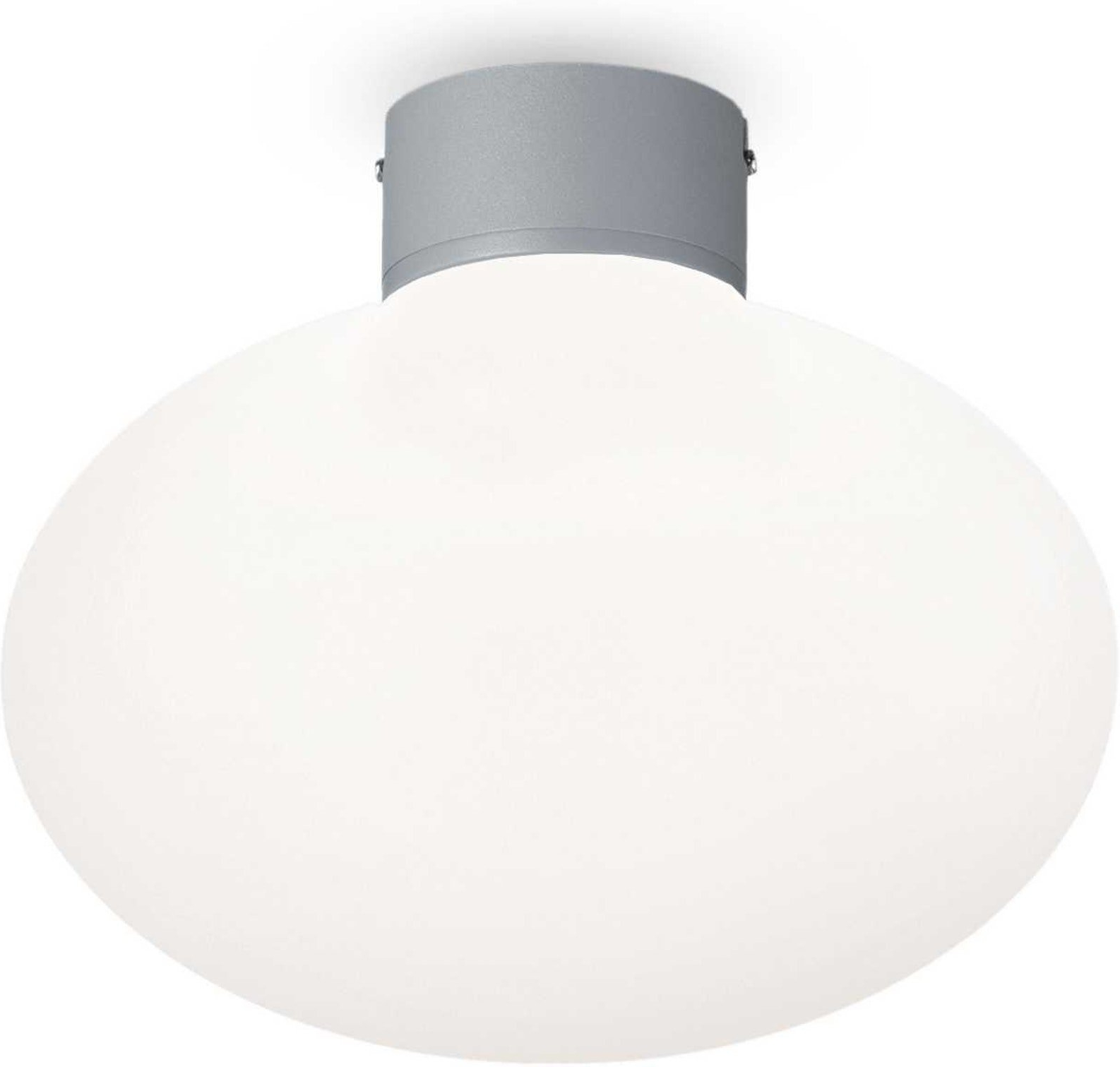 Udendørs loftlampe Ideal Lux Clio Ø9 cm grå aluminium IP44 E27-fatning