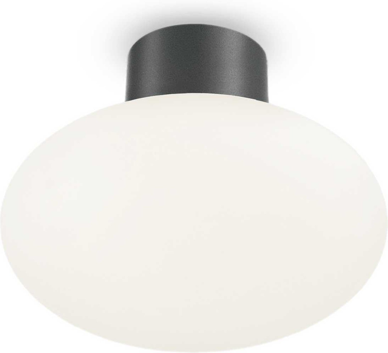 Udendørs loftlampe Ideal Lux Clio antracit Ø9 x H4 cm IP44 E27 aluminium metal