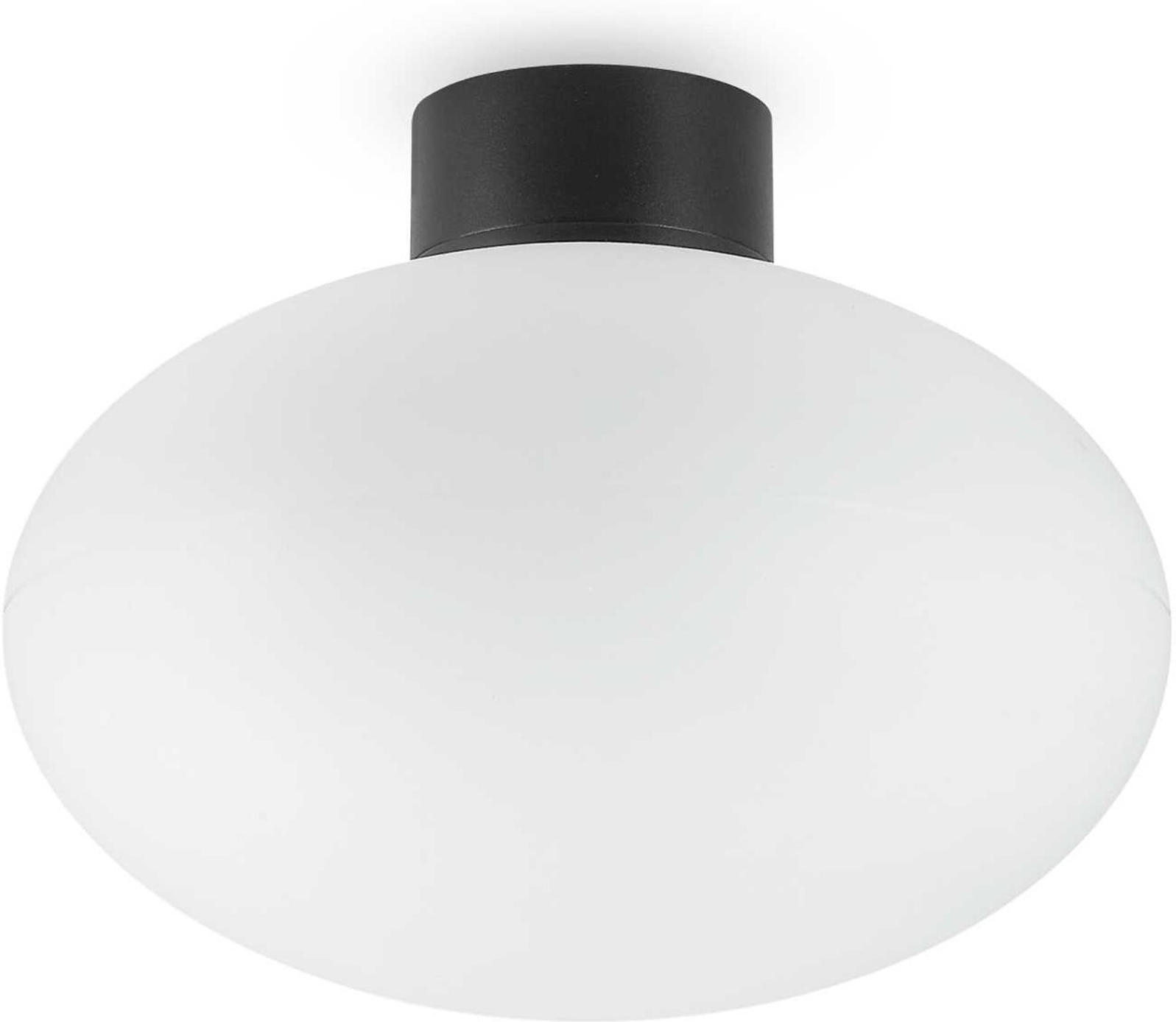 Udendørs loftlampe Ideal Lux Clio Ø9 cm IP44 E27 sort aluminium