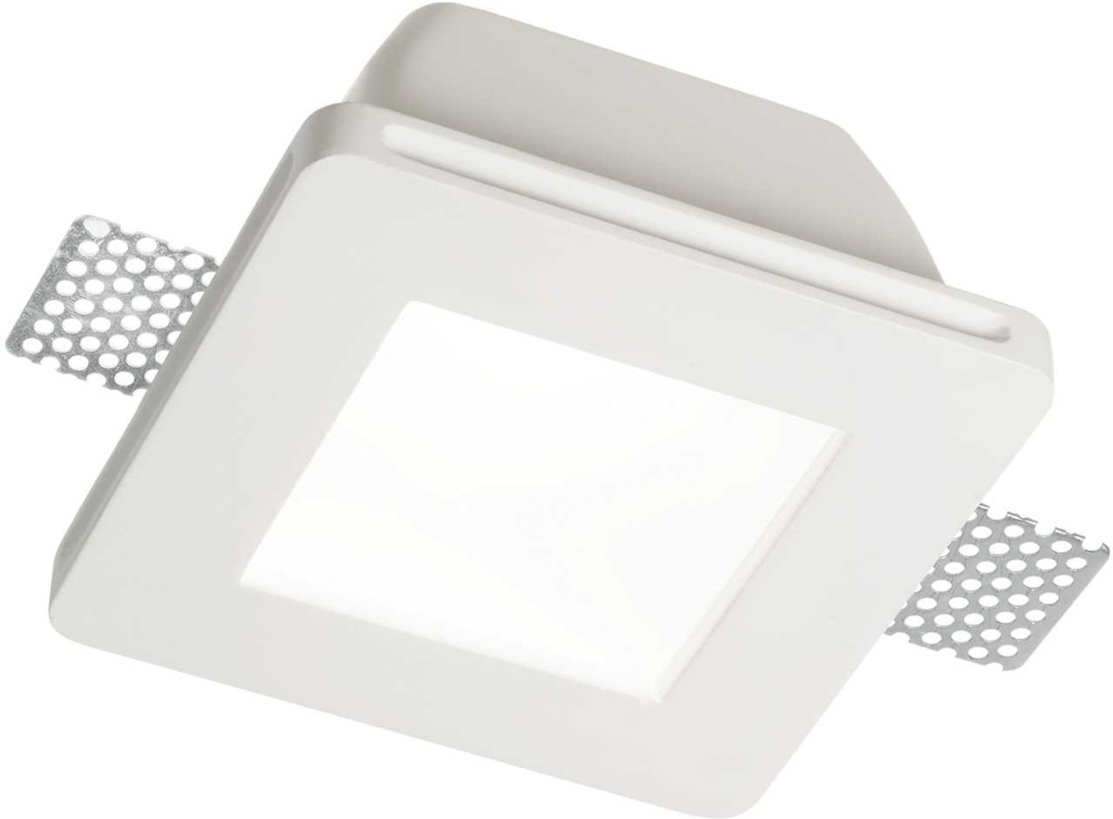 Indbygningsspot Ideal Lux Samba hvid gips Ø12Ã13 cm GU10 IP20